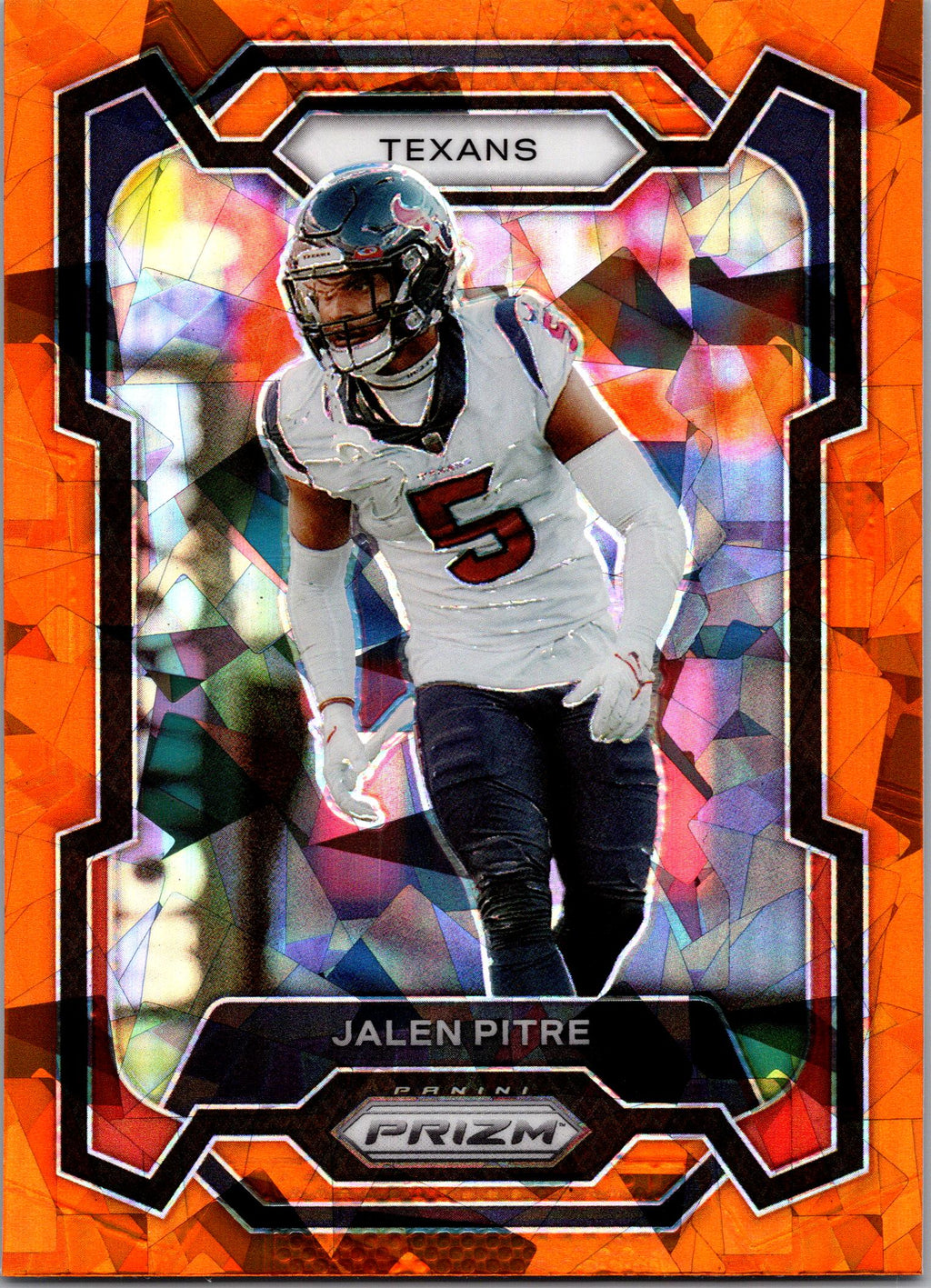 2023 Panini Prizm #120 Jalen Pitre Orange Ice