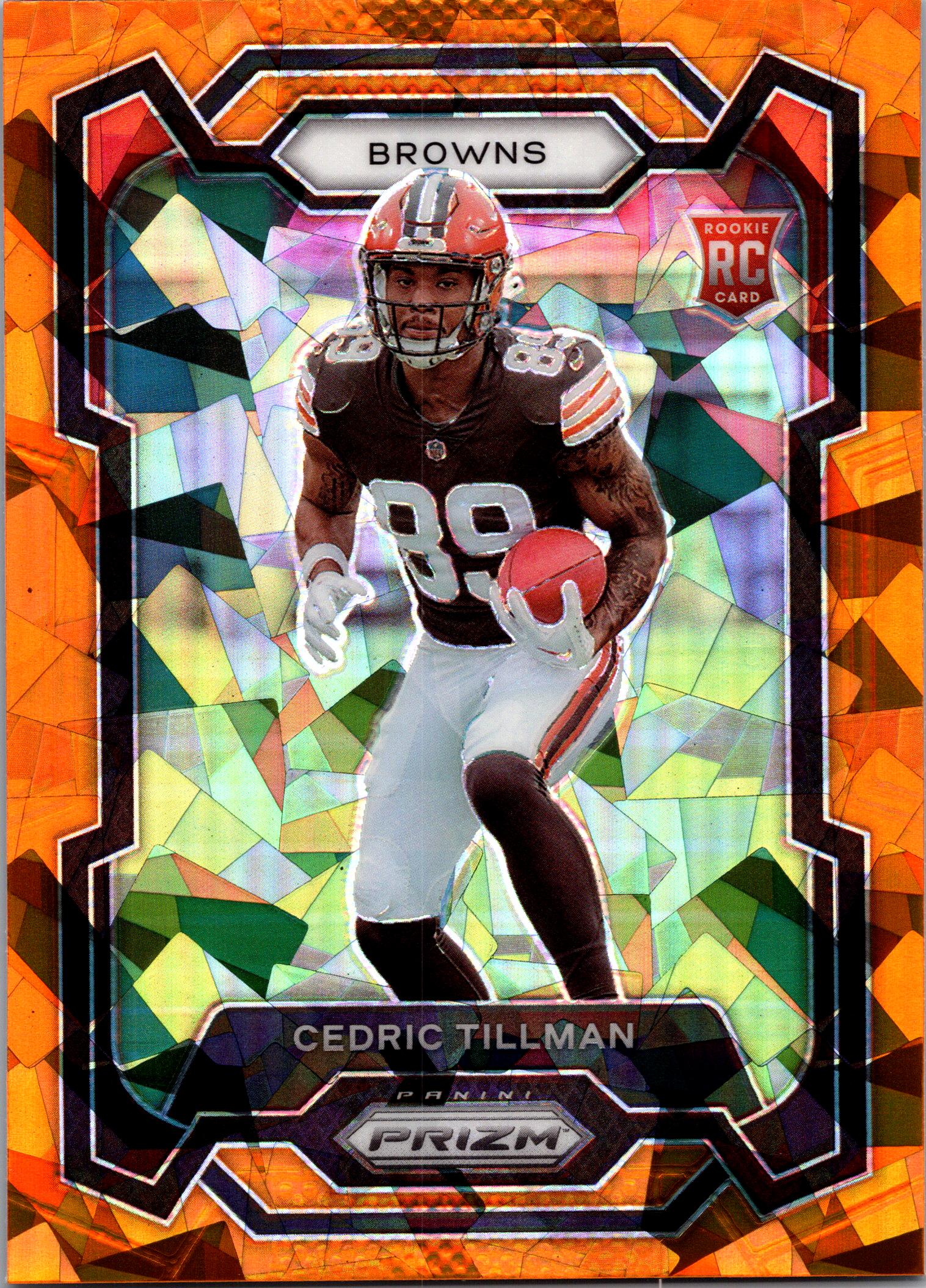 2023 Panini Prizm #321 Cedric Tillman Orange Ice