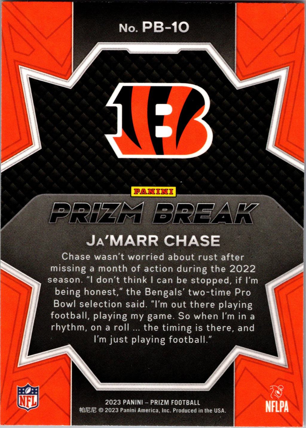 2023 Panini Prizm #PB-10 Ja'Marr Chase Prizm Break