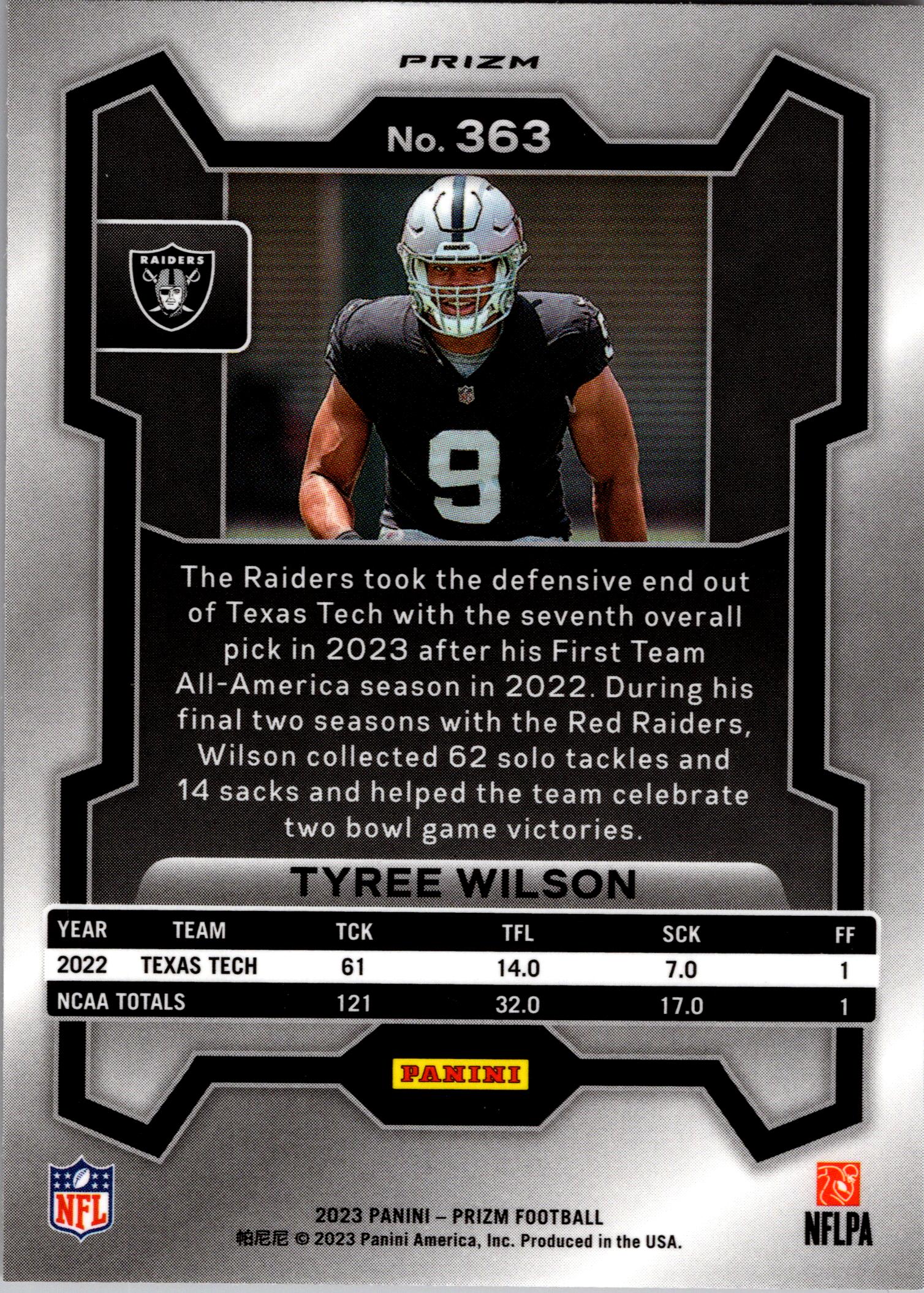 2023 Panini Prizm #363 Tyree Wilson Purple Ice #/225