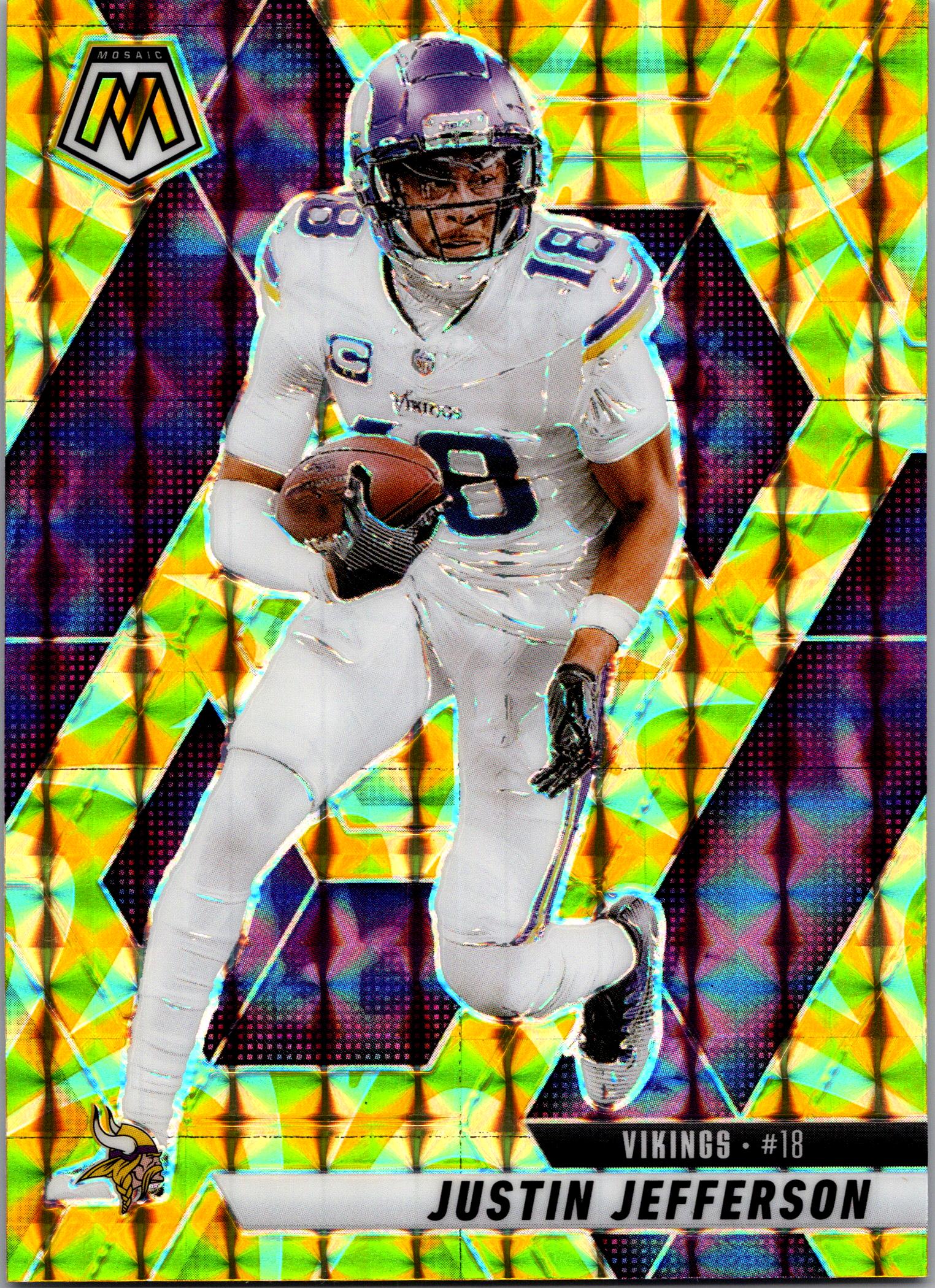 Justin Jefferson 2025 Mosiac Yellow Radioactive