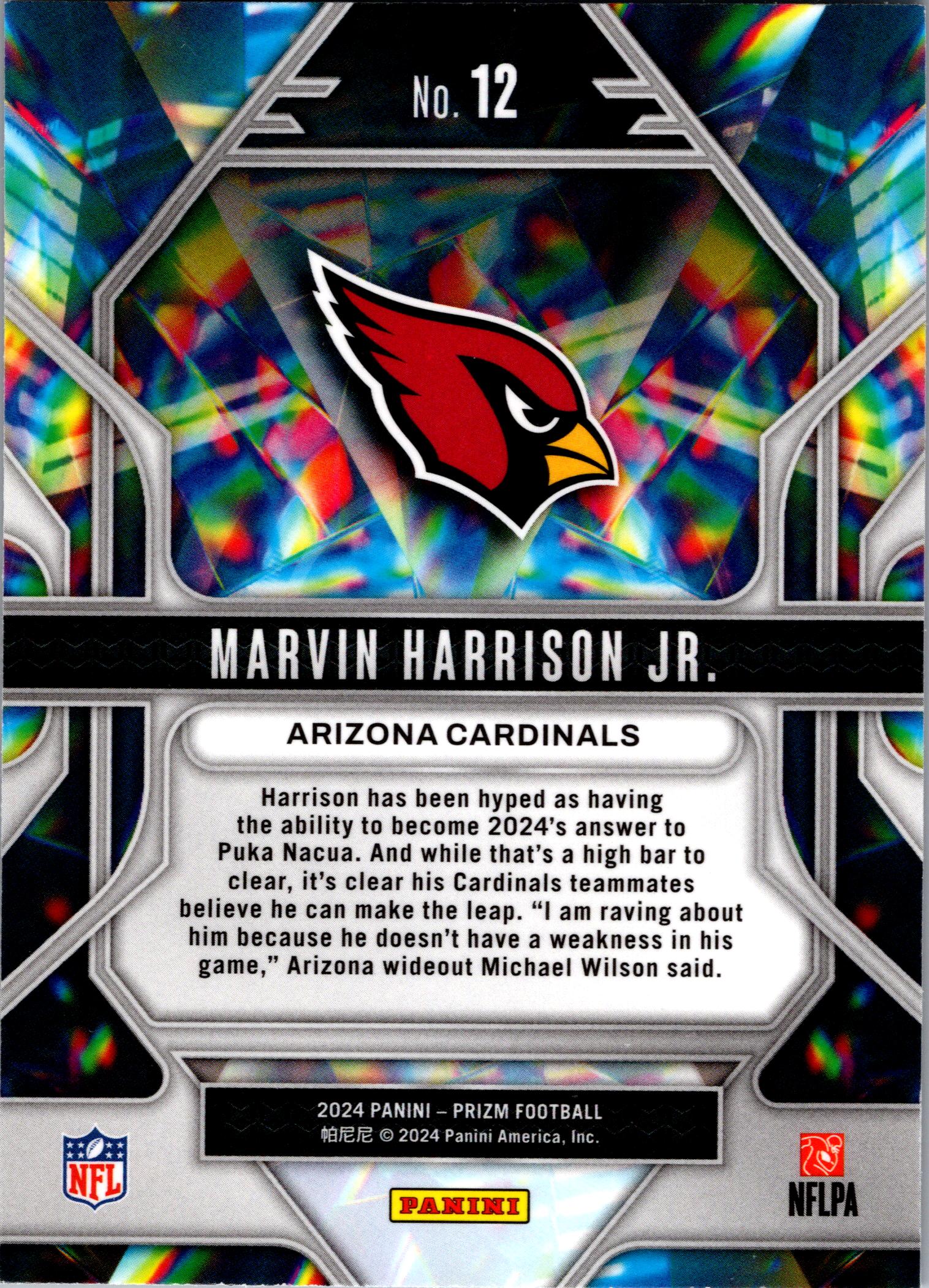 2024 Panini Prizm #12 Marvin Harrison Jr. Prizmatic