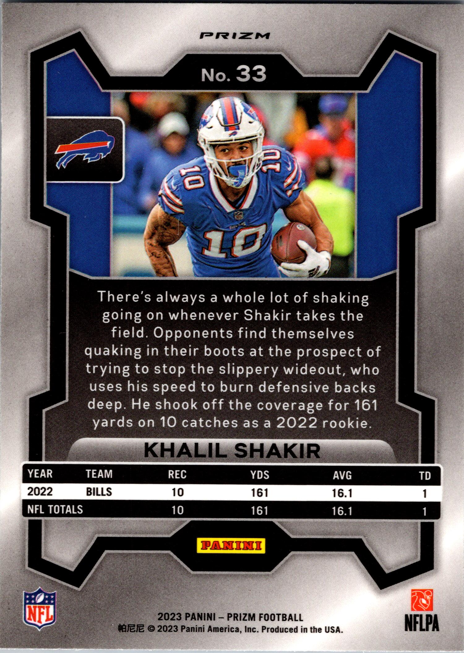 2023 Panini Prizm #33 Khalil Shakir Checkerboard