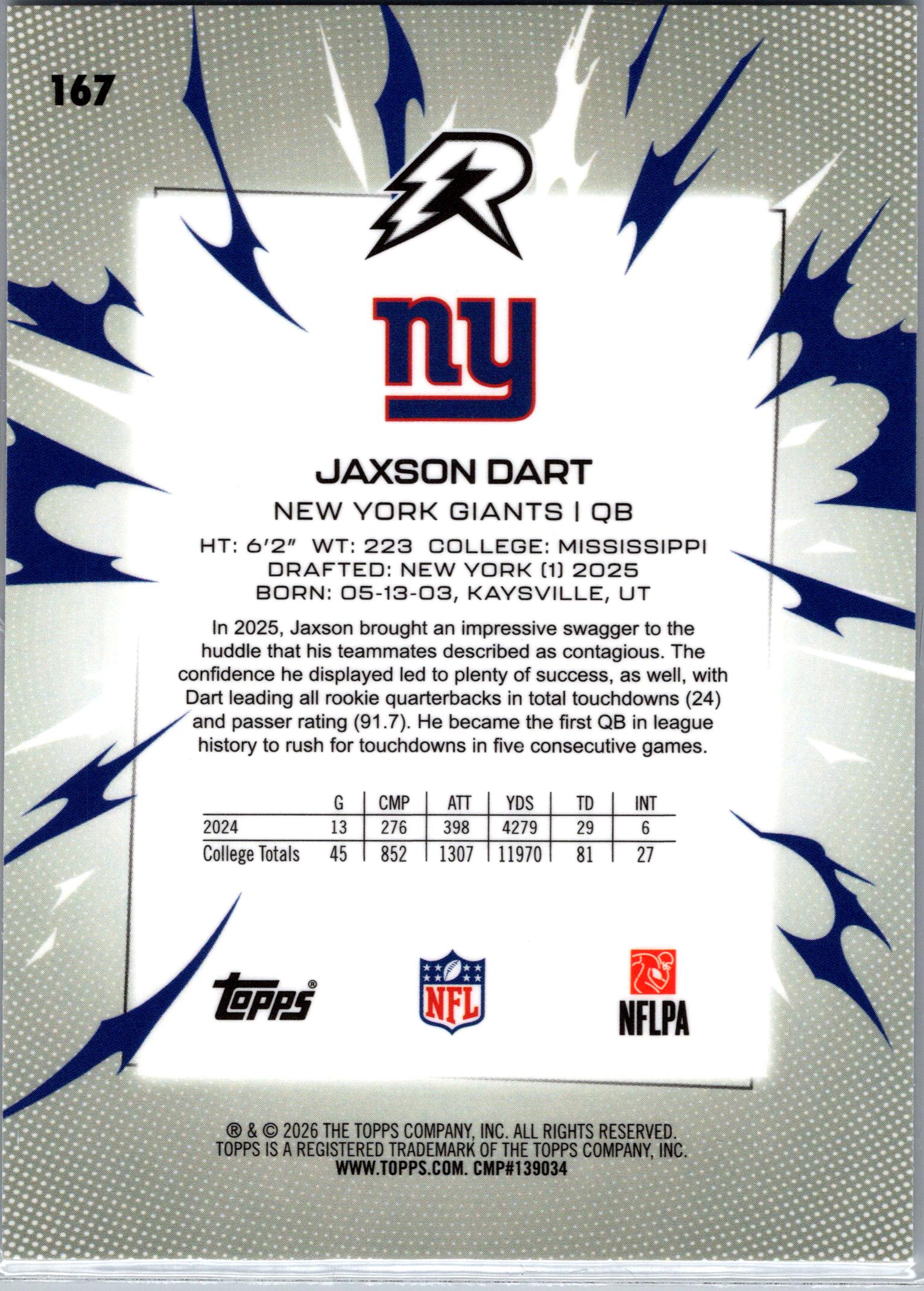 2025 Topps Resurgence #167 Jaxson Dart