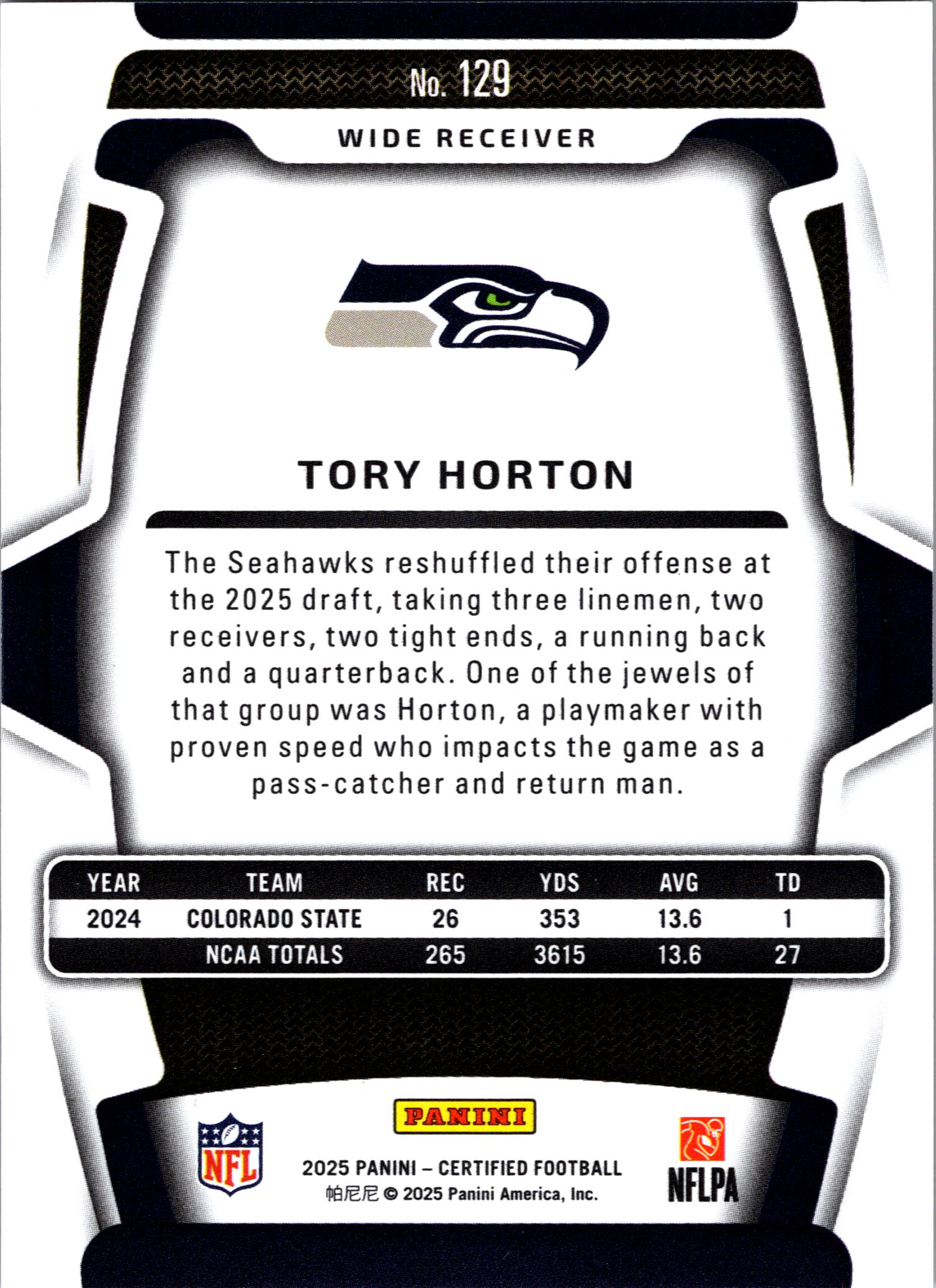 2025 Donruss #388 Tory Horton Press Proofs Purple