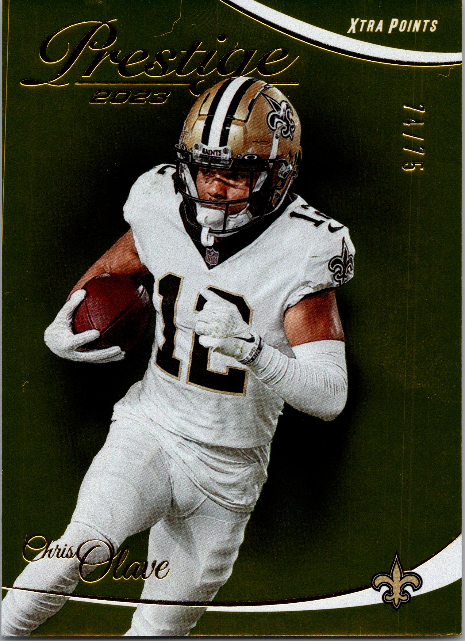 2023 Panini Prestige #208 Chris Olave Xtra Points Premium Gold #/75