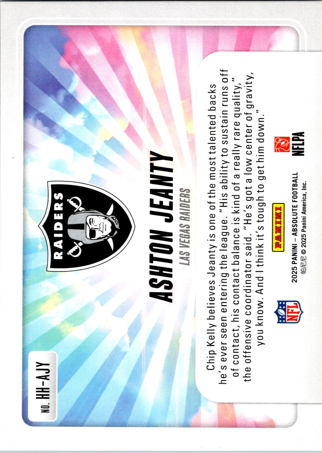 2025 Panini Absolute #HH-AJY Ashton Jeanty Hog Heaven