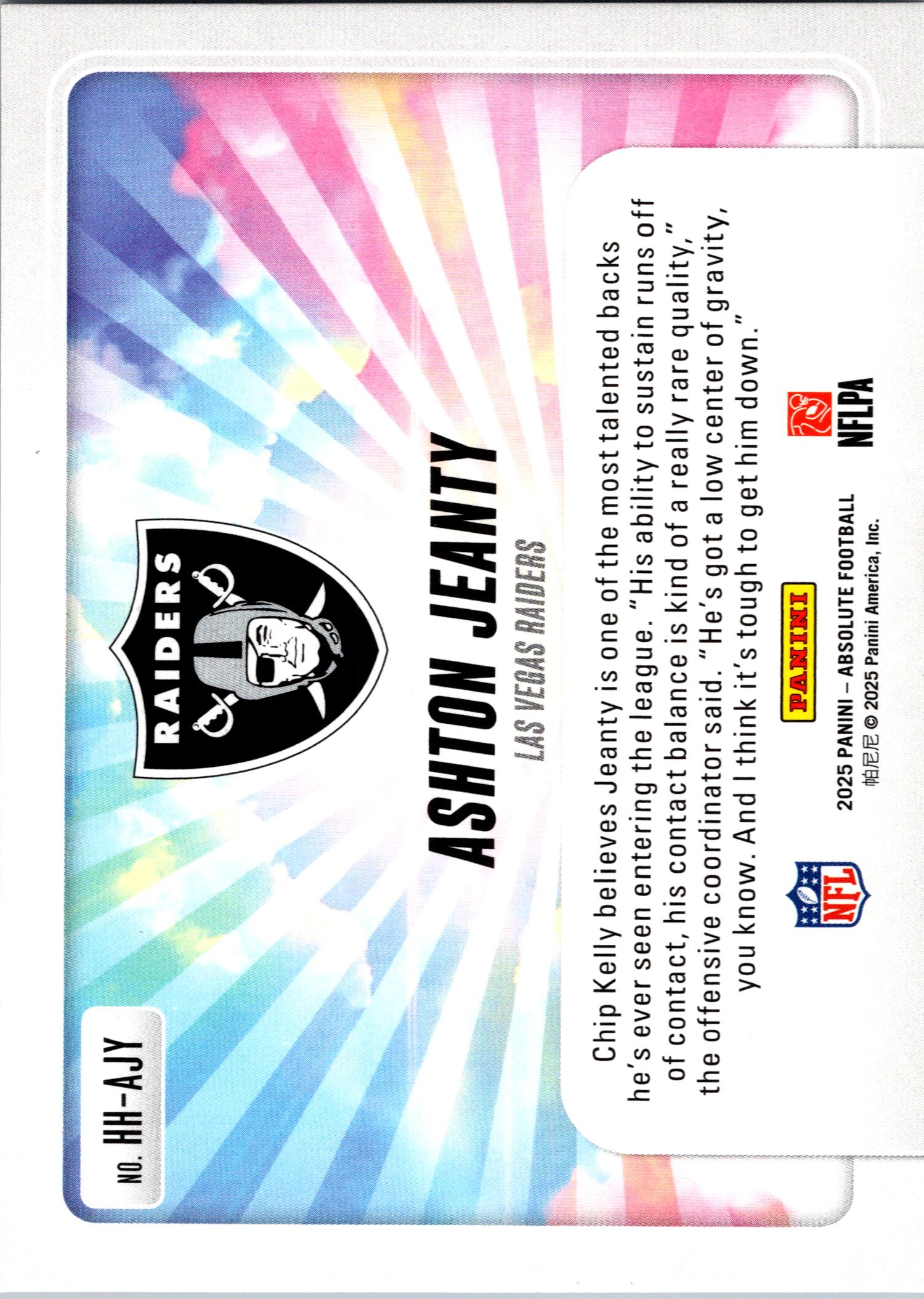 2025 Panini Absolute #HH-AJY Ashton Jeanty Hog Heaven