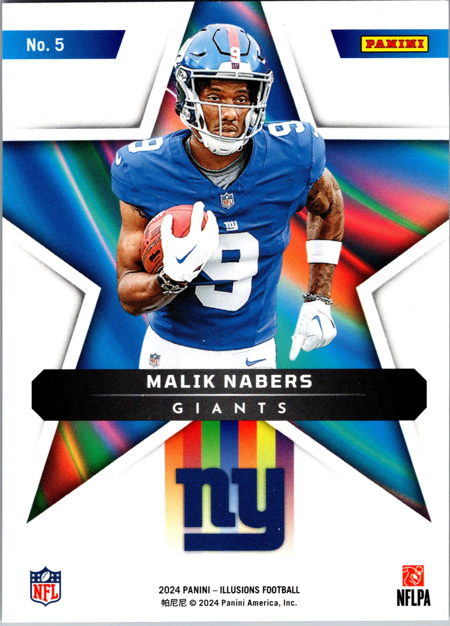2024 Panini Illusions #5 Malik Nabers Shining Stars