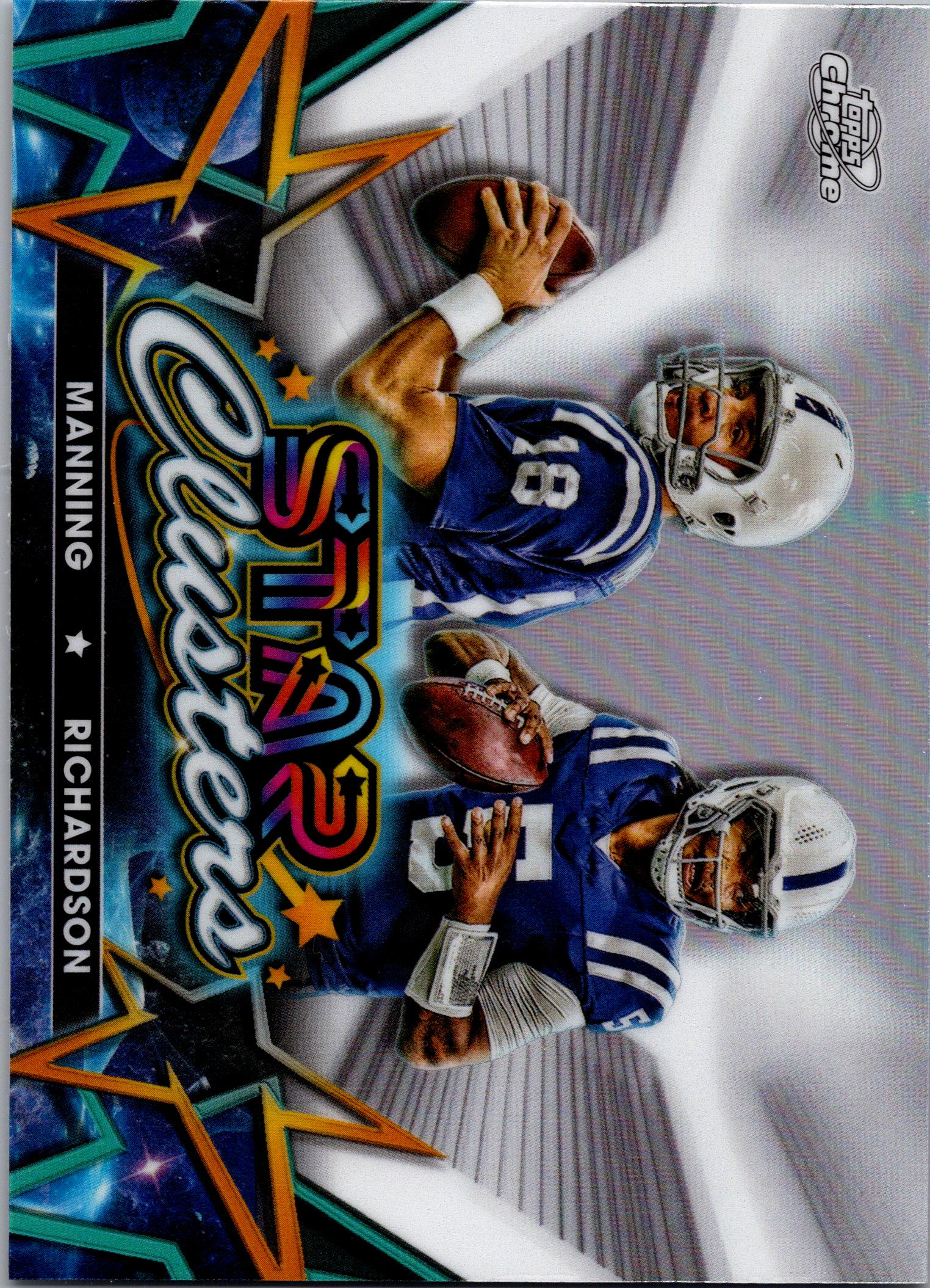 2024 Topps Chrome Cosmic Anthony Richardson Peyton Manning Star Clusters